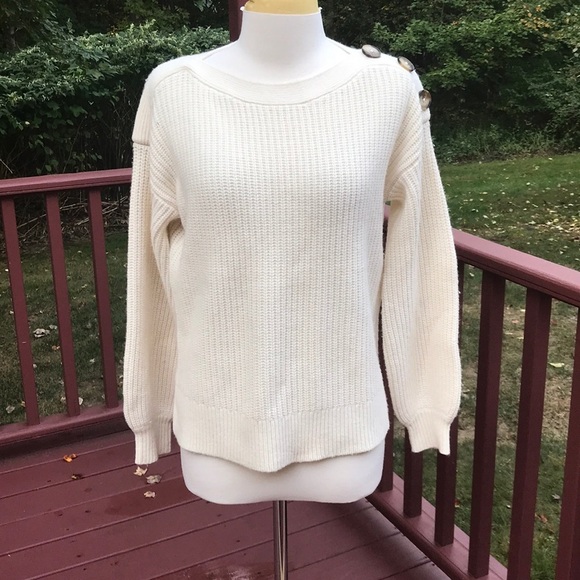 NWT! MADEWELL size XXS ivory wool blend sweater